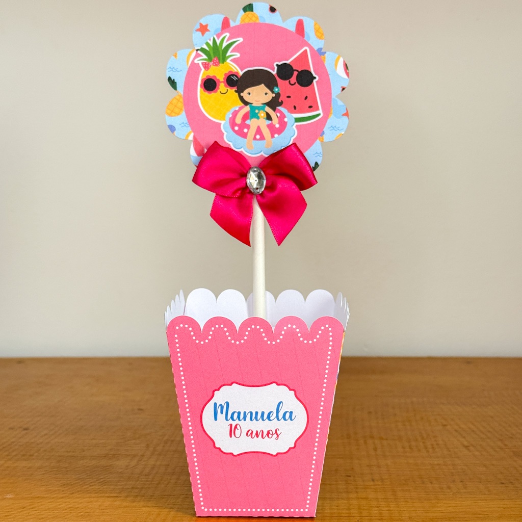 Cachepô  Centro de Mesa Pool Party  Lembrancinhas para Festa Lembrancinhas personalizadas Festa Infantil