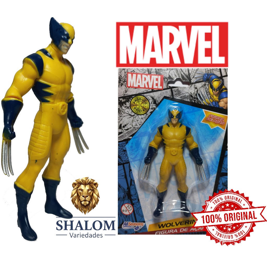Boneco Wolverine Marvel Colecionável 9,5cm Original Figura de Ação X-Men