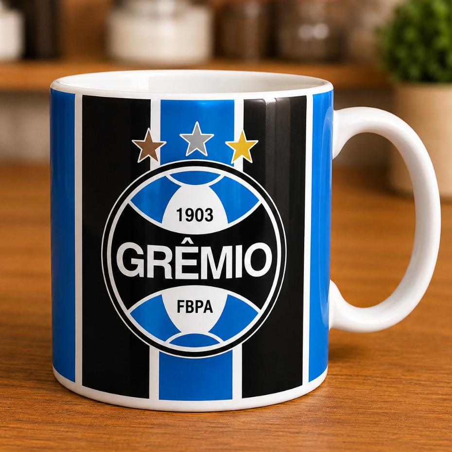 Caneca Grêmio 325ml Personalizada Cerâmica | Presente para Torcedor Gremista