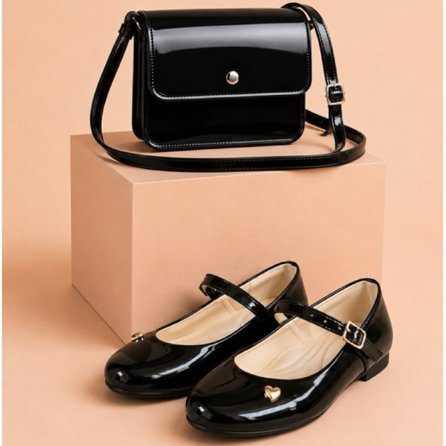 Kit Sapatilha Infantil + Bolsa Menina Sandália Blogueira Casual Boneca Confortável Menina
