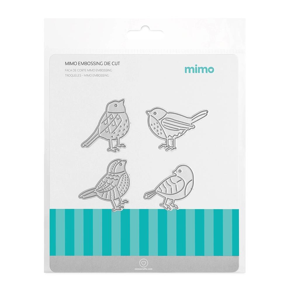 Faca de Corte Mimo Embossing - Família de Pássaros - 4 Pç