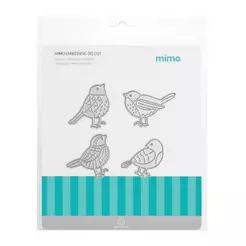 Faca de Corte Mimo Embossing - Família de Pássaros - 4 Pç