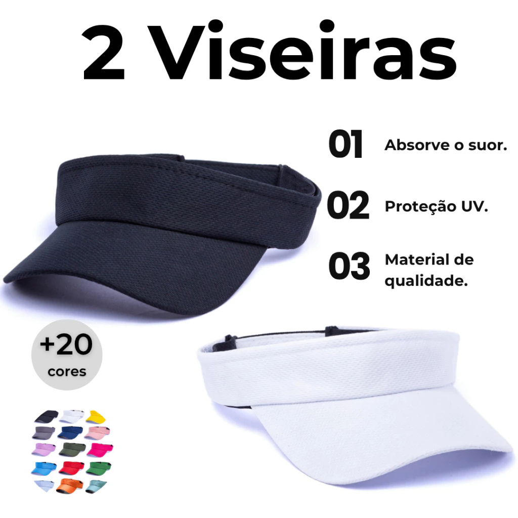 Kit 2 Viseiras Proteção Solar — imagem 1