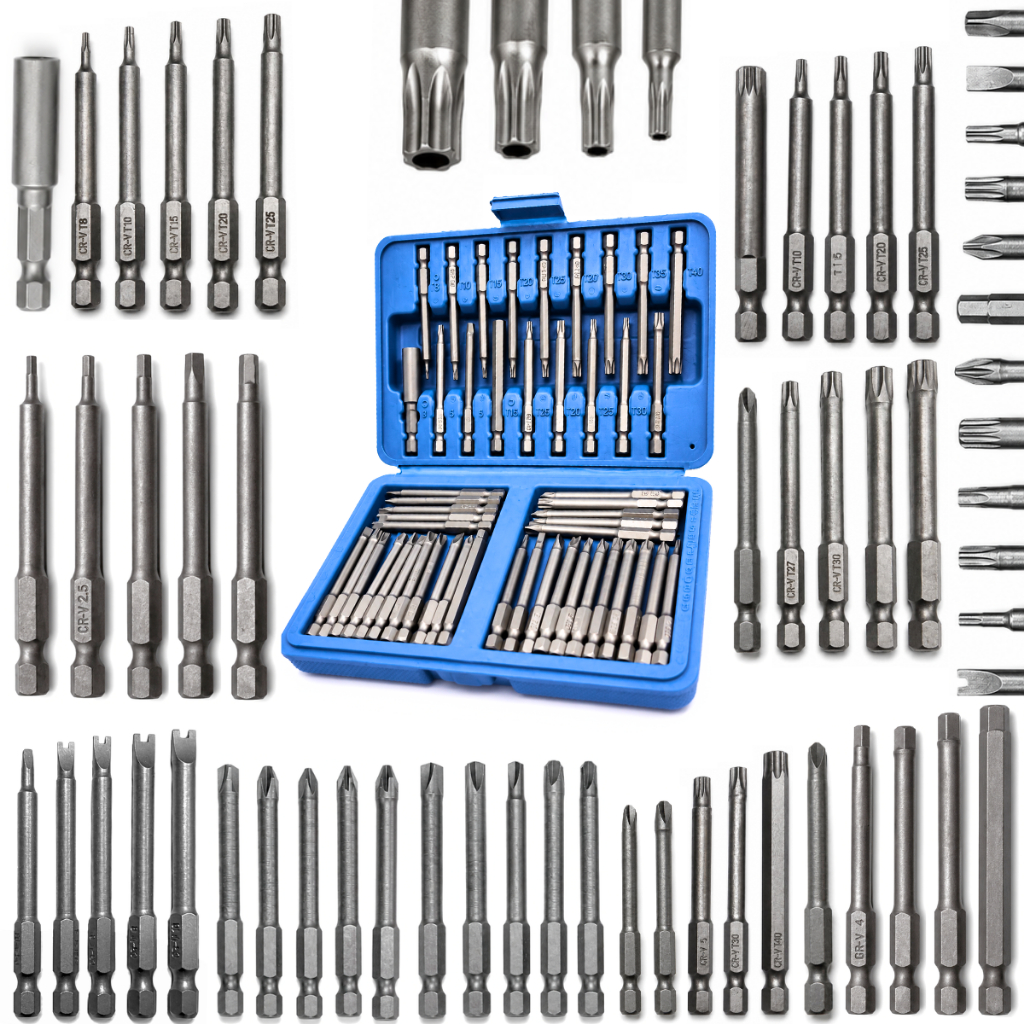Bits Jogo 50 Ponteiras Para Parafusadeira Peças de Aço Torx Allen Sextavado com ima