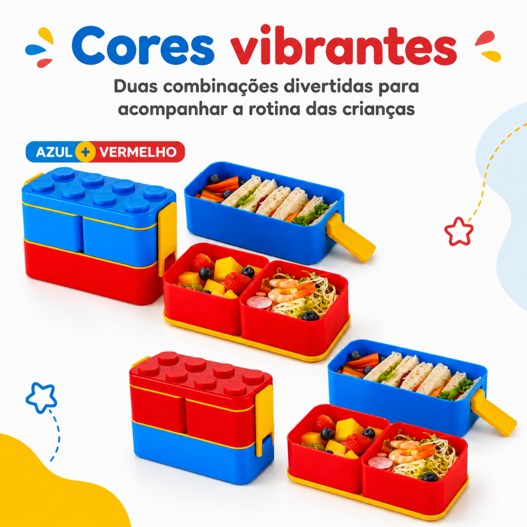 Marmita Lancheira Infantil - Divertida e Segura para Escola e Viagens — imagem 2 de 2