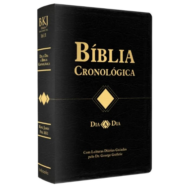 Bíblia Cronológica BKJ Dia a Dia Capa Preta