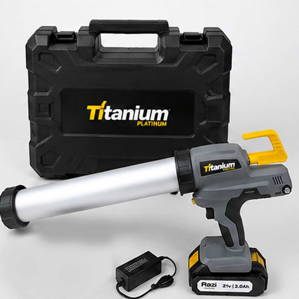 Kit Aplicador de Selantes a Bateria 21V Titanium + Bateria Recarregável de Lítio 21V 2.0Ah Razi