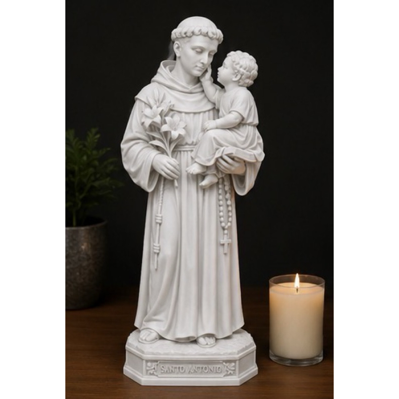 🙏 Santo Antônio Católico Decorativo em Impressão 3D | 18cm  | Imagem Religiosa para Casa e Presente