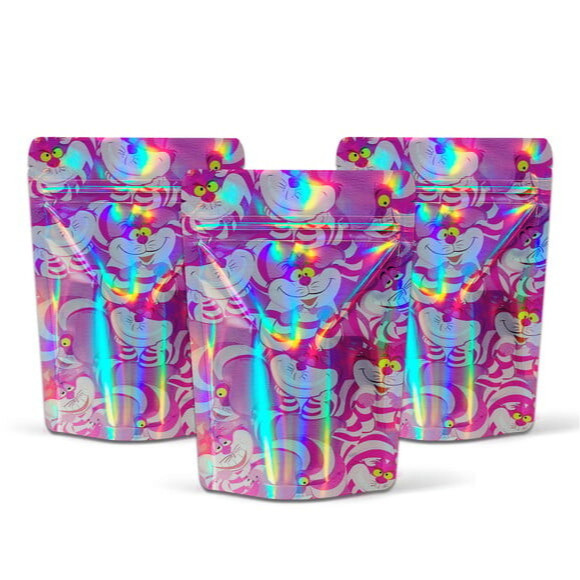 Saquinho Metalizado Zip 10x15cm Lembrancinha Festa Infantil Zip Abre e Fecha Saquinho Vazio Alice no País das Maravilhas