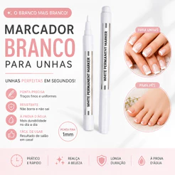 Kit 2 Caneta Francesinha Profissional 1mm para Unhas Decoradas – Nail Art Precisa