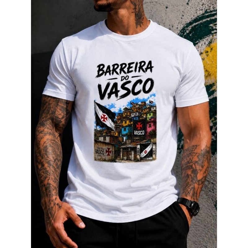 Camiseta Camisa Barreira do Vasco Unissex Masculina Feminina Gigante da Colina
