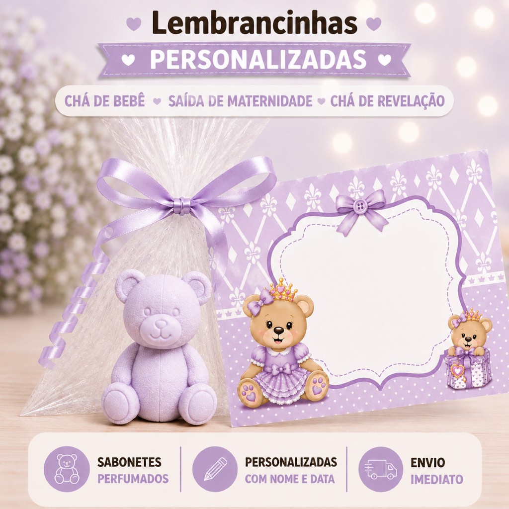 30 Ursinhos de Sabonete - Sabonete Perfumado Urso Baloeiro