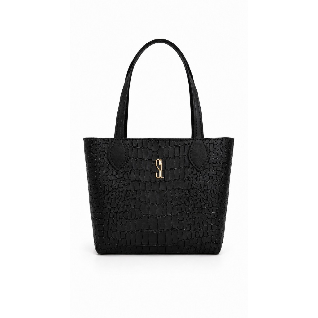 BOLSA FEMININA DE OMBRO TOTE CROCO LUXO PREMIUM COM ZÍPER MODERNA ELEGANTE RESISTENTE BEST SELLER