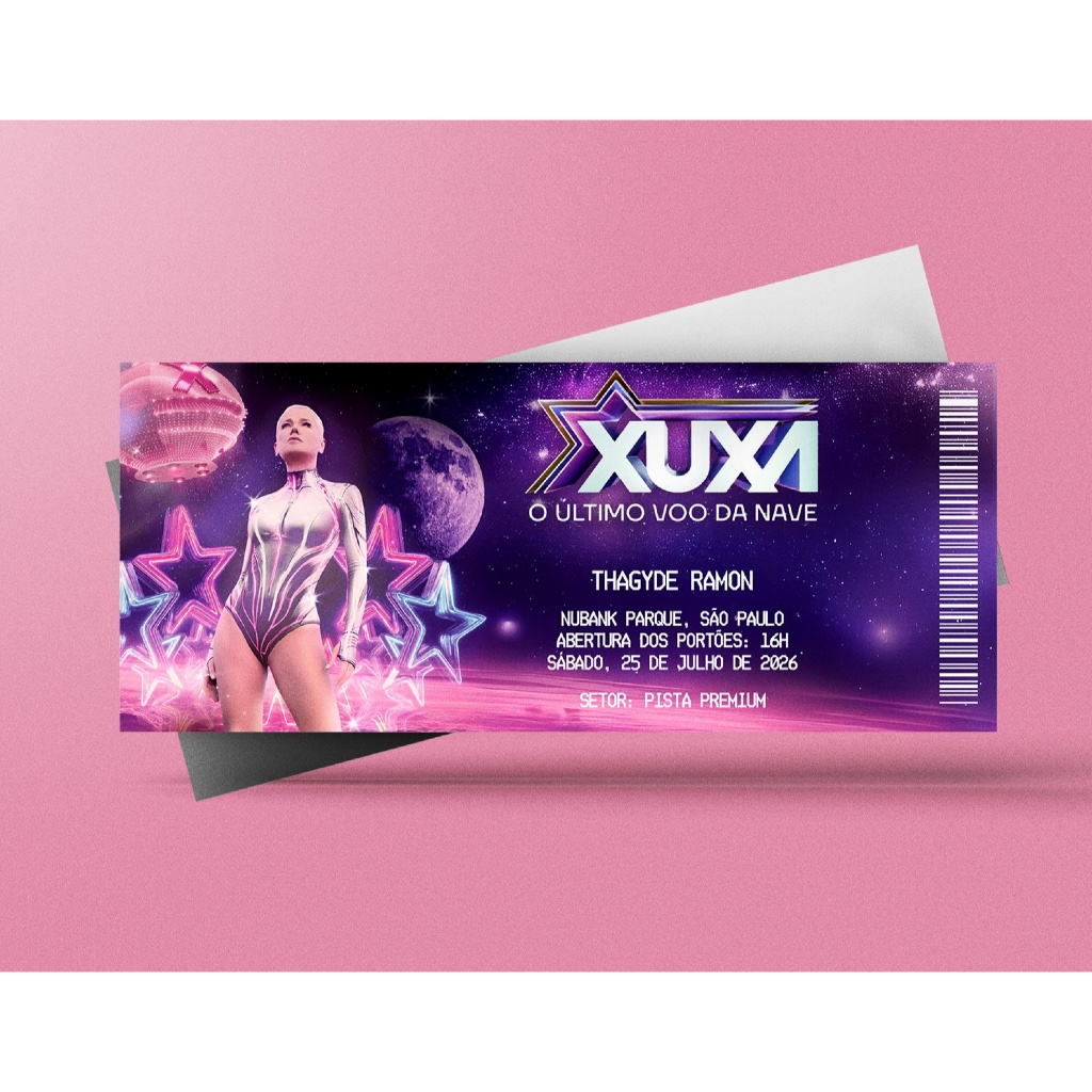 Ingresso Holográfico Personalizado Xuxa - O Último Voo da Nave