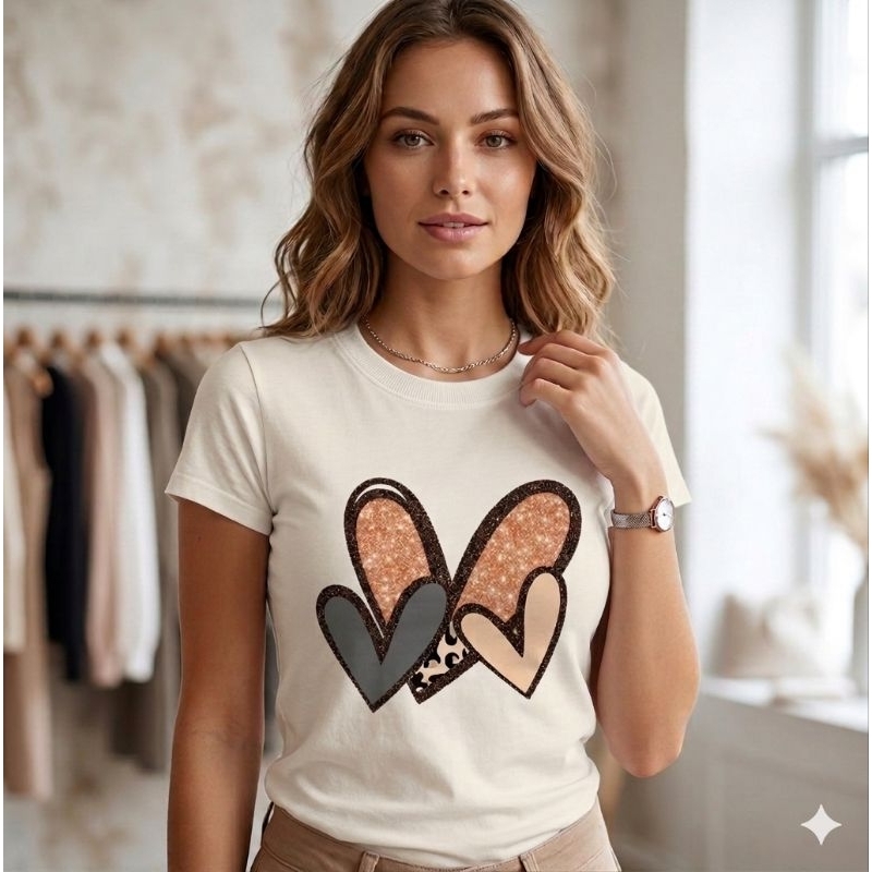 Baby Look Blusa Feminina Básica Casual Elegante 100% Algodão T-Shirt Manga Curta Gola Redonda