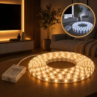 Fio de LED a pilha de 2 metros e 120 LEDs