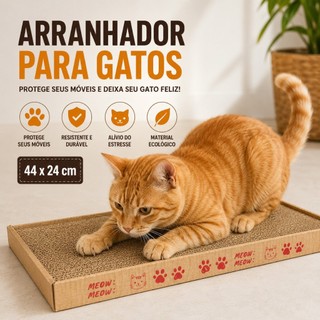 4/3/2/1 Arranhador De Gato Papelão Ondulado 100% Resistente Brinquedo Anti-Stress Premium