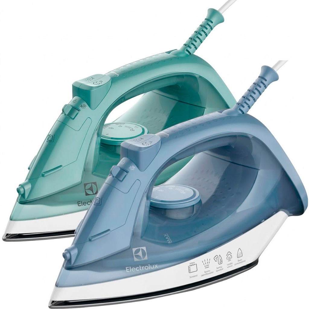 Ferro de Passar a Seco e Vapor Electrolux ESI10/ESI11 Efficient Base Antiaderente Vapor Vertical