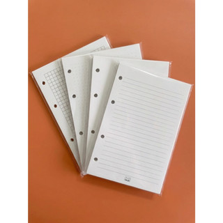 Refil Fichário A5 4 Furos Argolado Bloco Folhas Pautado Quadriculado Pontilhado Liso Papel Branco Pólen Gramatura 90