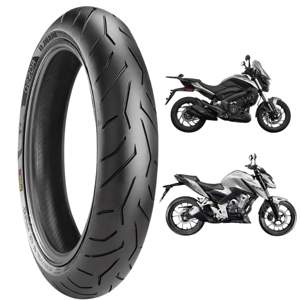 Pneu Dianteiro Para Moto Pirelli Supersport Diablo Rosso 2 Sem Câmara De 110/70 R17 54H CB300 MT03 NINJA 300 GS 500 z400
