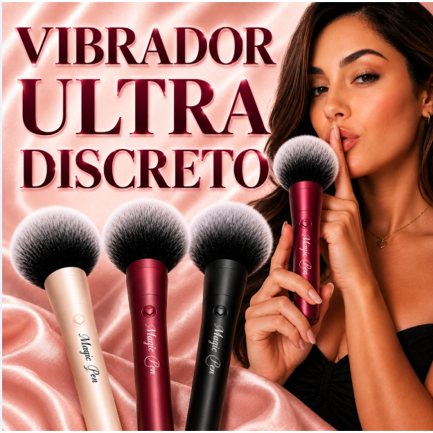 Vibrador  Pincel Discreto Recarregável 10 Vibrações Silencioso Portátil Ultra Disfarçado