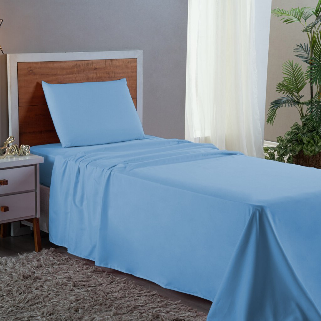 Conjunto de Lençol 400 Fios Solteiro Cama Box 30cm Altura 2 3 Peças