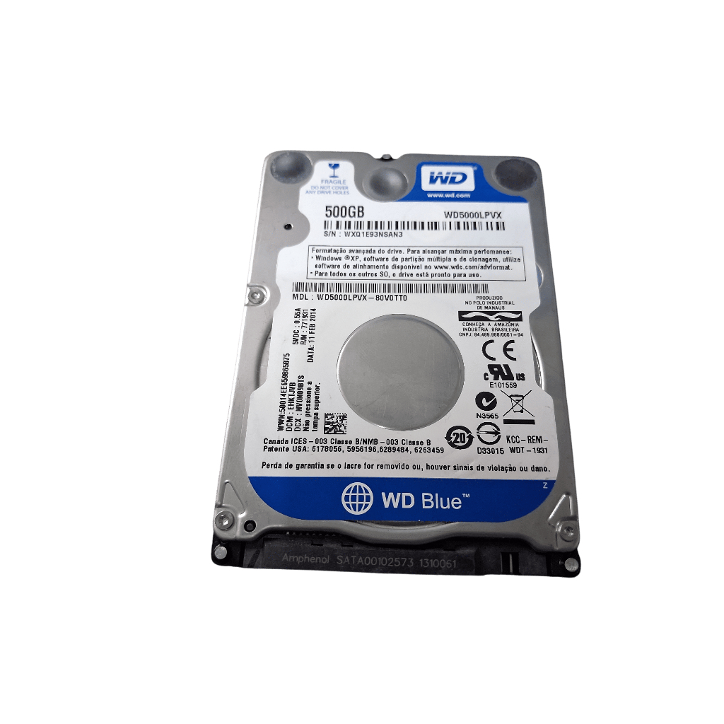 Hd De 500 Gb Western Digital Wd5000lpvx Para Notebook