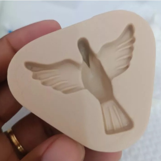 Molde de Silicone Pomba Divino Espiríto Santo Para Artesanato Biscuit