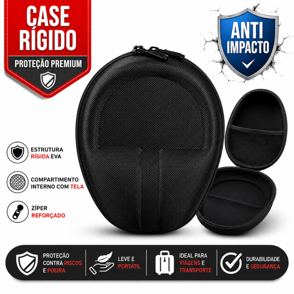 Hardcase Para Fone Technics RP-DJ1200 RP-DJ1210 RP-DH1200 EAH-DJ1200