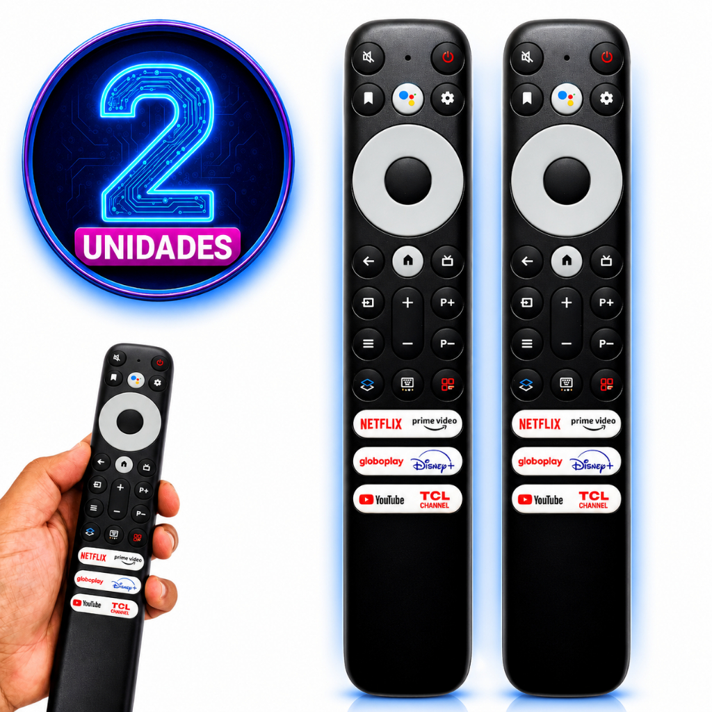 Controle Remoto Compatível TCL Smart Tv LED 4K Android RC902V Google TV Serie C Serie S Serie P
