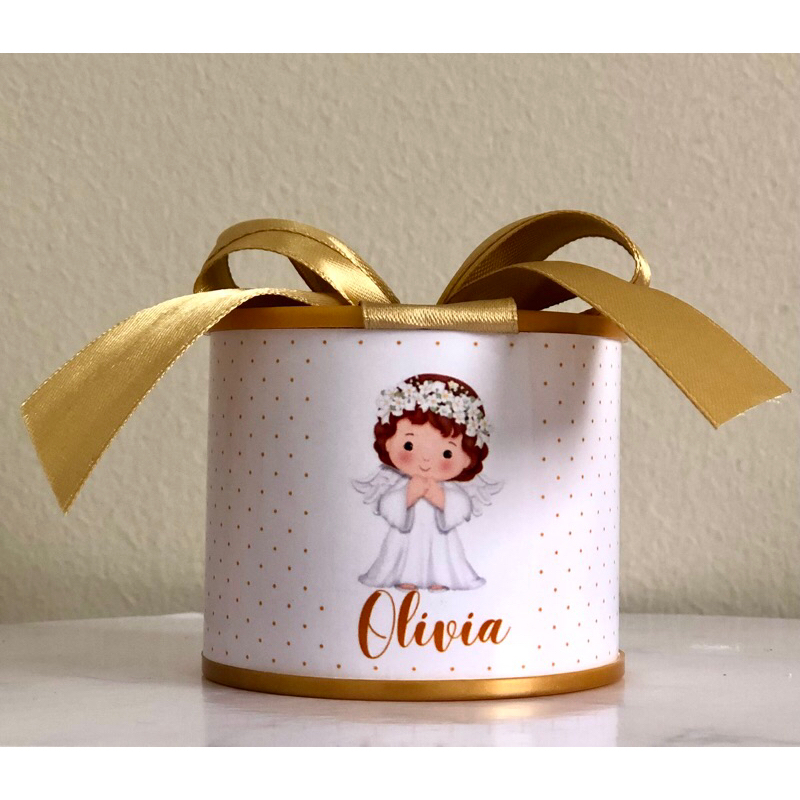 Kit Tubolatas Personalizadas Lembrancinha Batizado Menina | Chá de Bebê | Aniversário Infantil 5x6