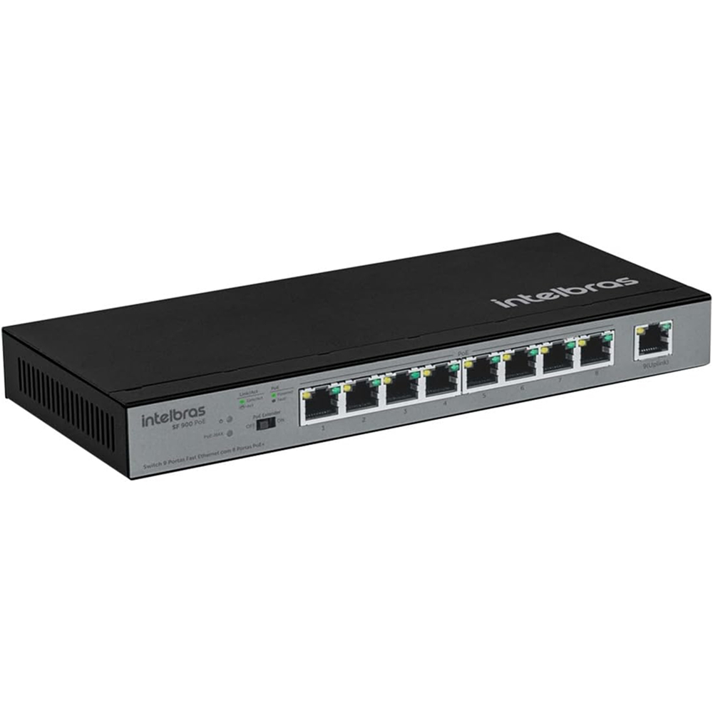 Switch SF 900 Hi-PoE Não Gerenciável 8 Portas Fast Outlet