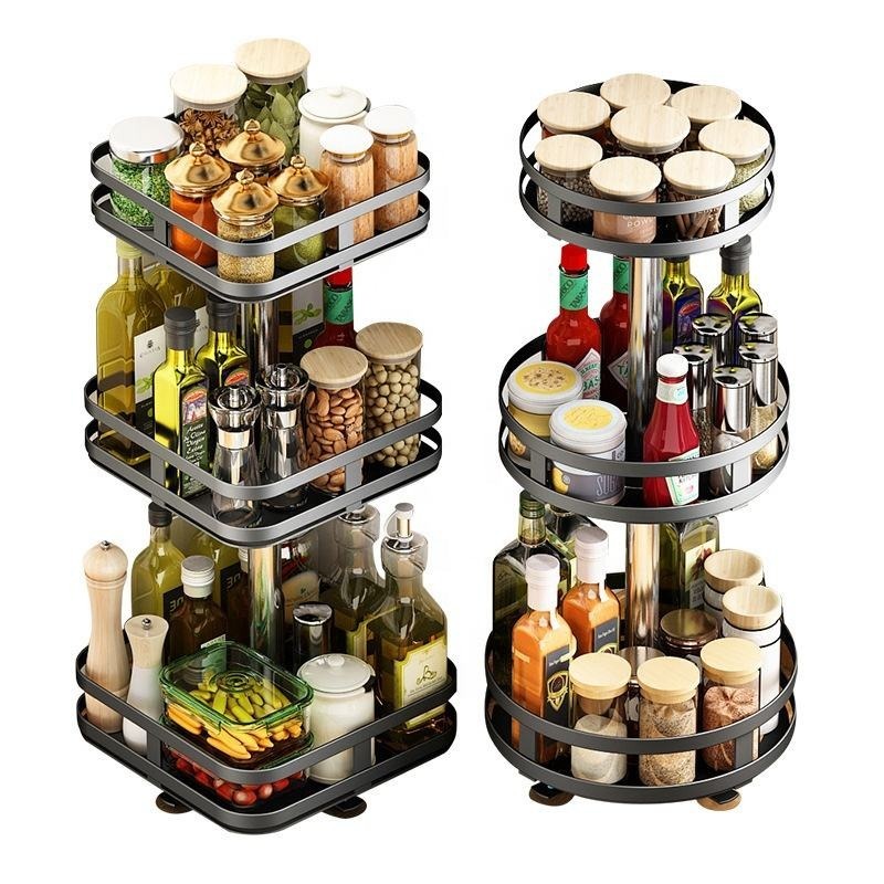 Organizador De Condimentos Rack Rotativo Porta Temperos Cozinha
