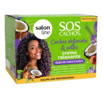 Salon Line Kit Creme Relaxante Relaxamento Cachos Definidos E Soltos