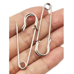 Alfinete de Segurança Reforçado Metal Prata Joaninha