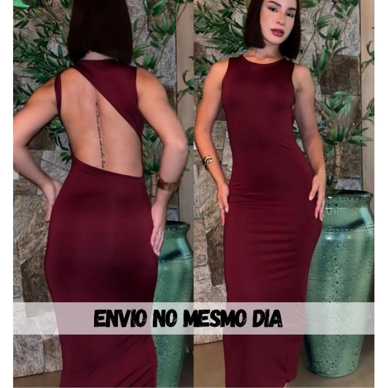 Vestido Longo Maira Costa Nua Elegante Festa Casamento Convidada Madrinha — imagem 1