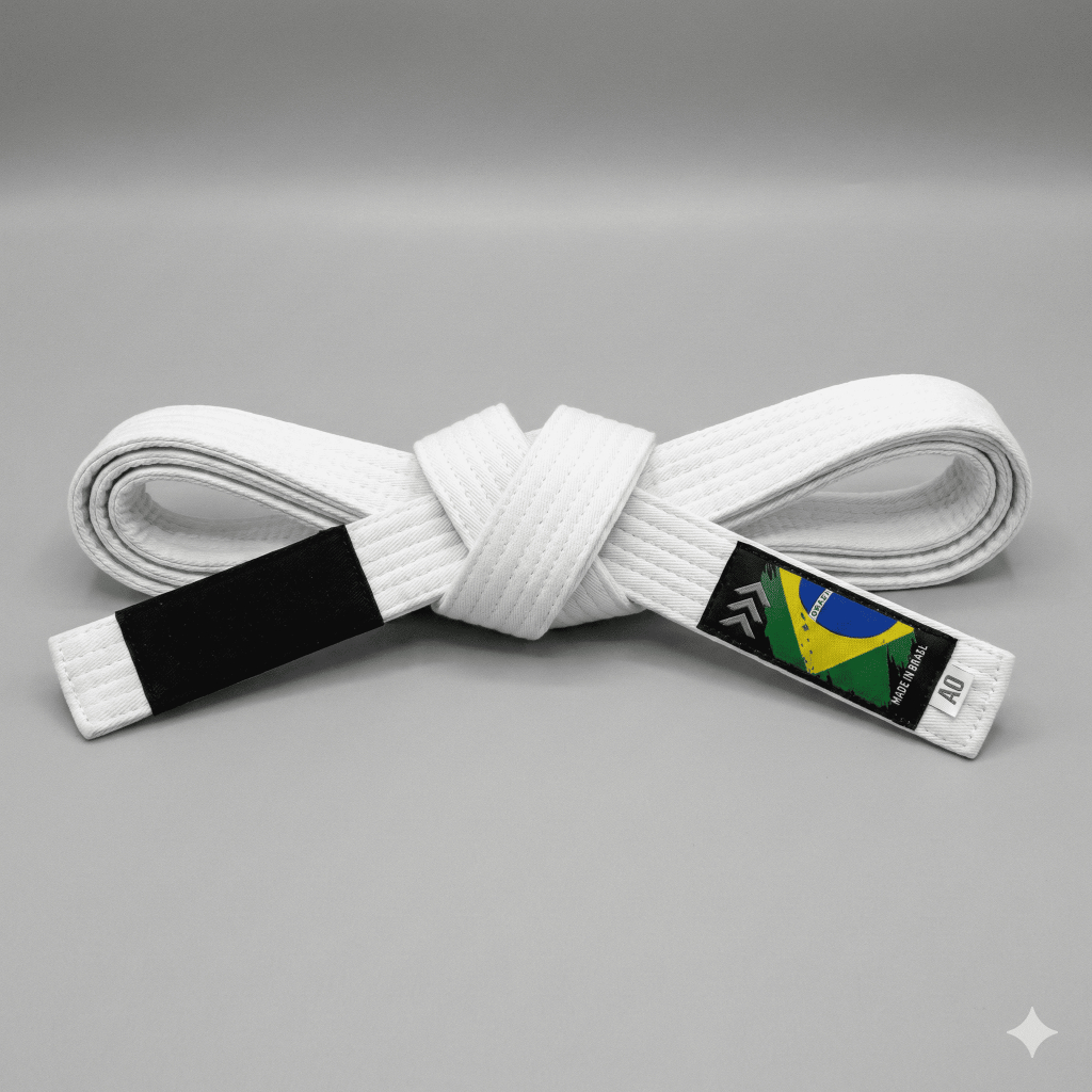 Faixa Jiu Jitsu 100 Algodão Sequência Com Tarja Graduação Reforço EVA Uso Infantil Adulto