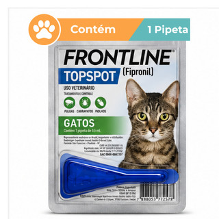 Frontline Top Spot 01kg a 10kg 0,5ml 1 Dose Antipulgas Para Gatos