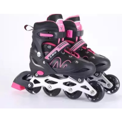 Patins Infantil Inline Roller Ajustável C/ Leds Semiprofissional Com Kit Proteção