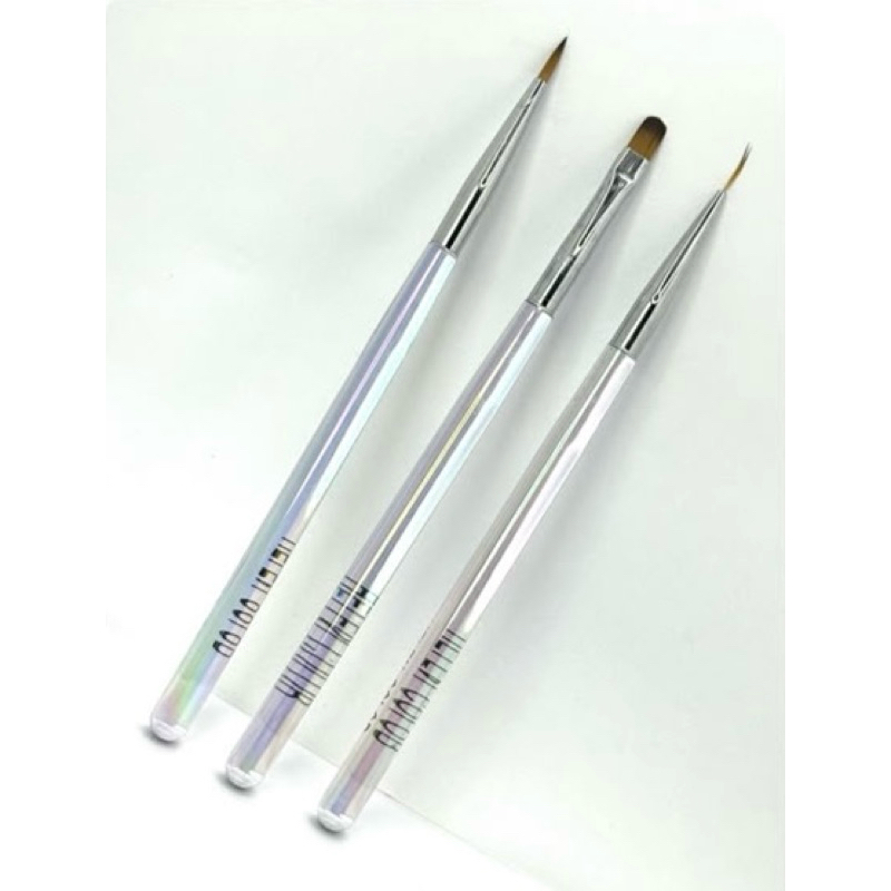 kit pincel para unha com 3 Unidades
