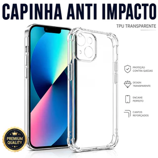 Capinha Anti Impacto iPhone Capa de Silicone Transparente TPU Capinha Protetora Flexível