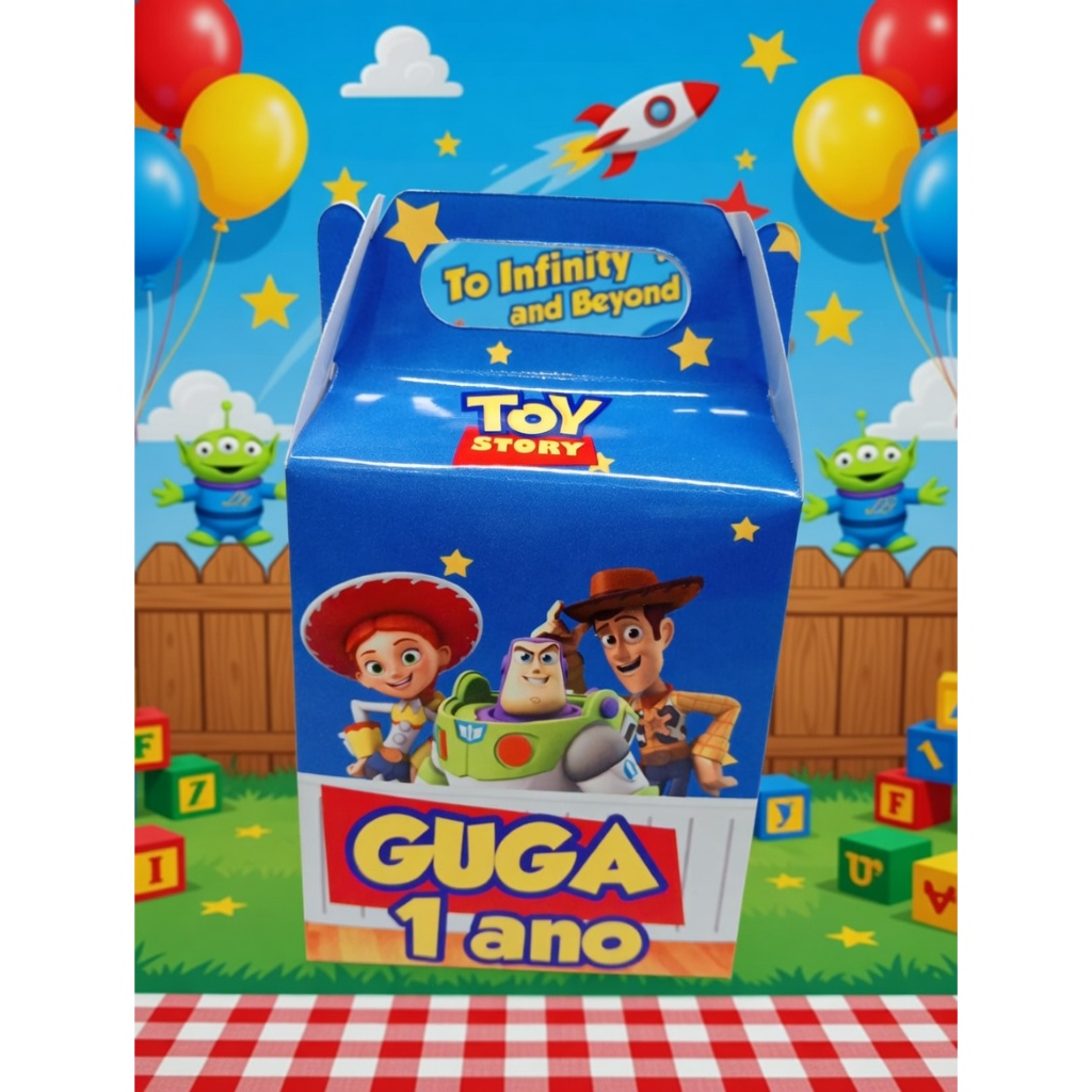 Detalhes do Kit Sacolinha Surpresa Toy Story Personalizadas Festa Aniversário Infantil