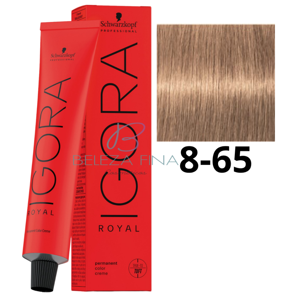 Coloração Schwarzkopf Igora Royal Tintura 8-65 60g LOURO CLARO MARROM DOURADO