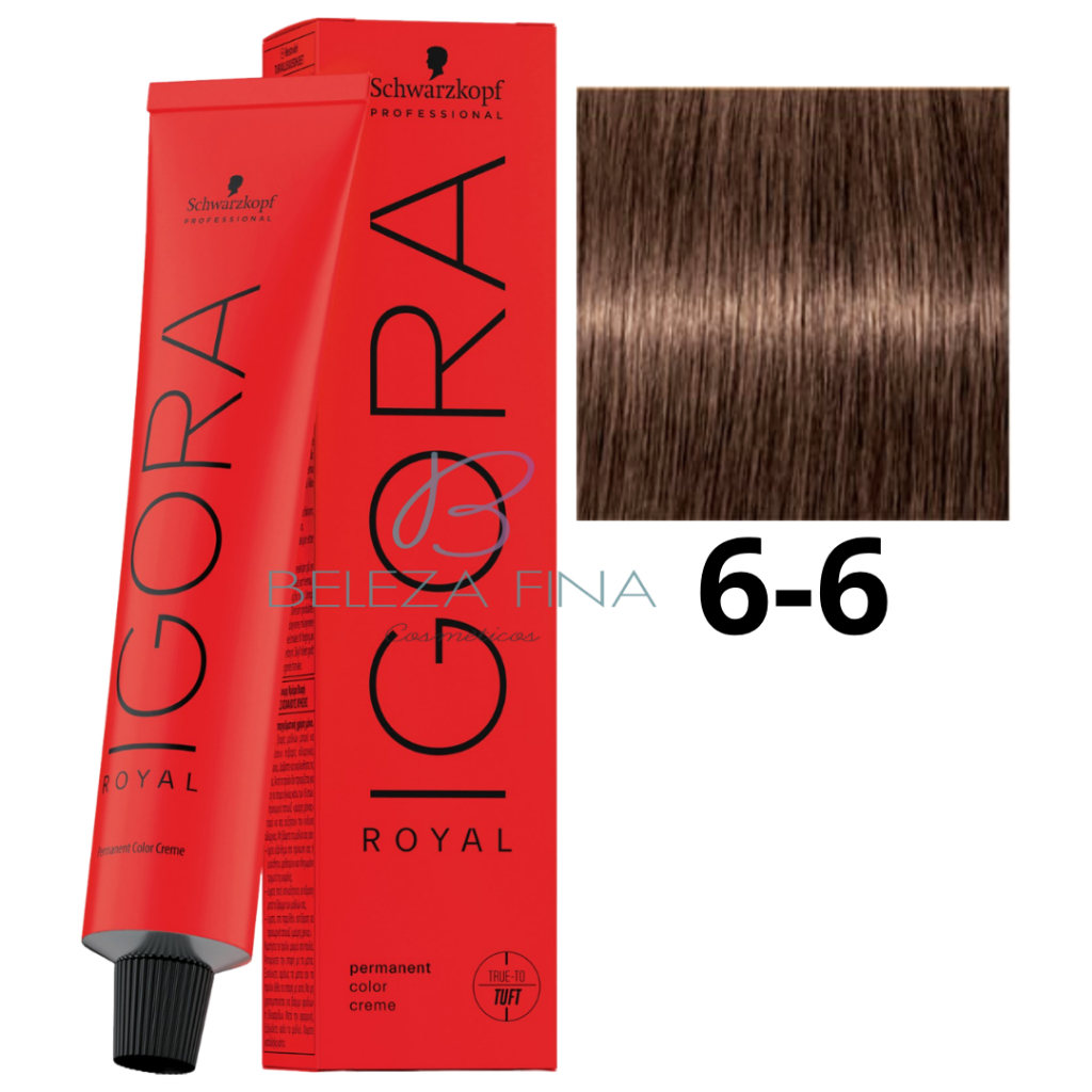 Coloração Schwarzkopf Igora Royal Tintura 6-6 60g LOURO ESCURO MARROM