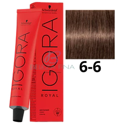 Coloração Schwarzkopf Igora Royal Tintura 6-6 60g LOURO ESCURO MARROM