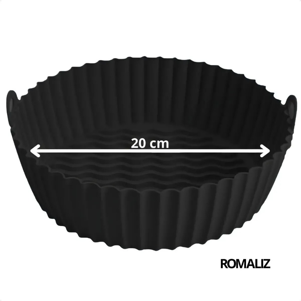 Forma De Silicone Air fryer Antiaderente Cesto Silicone Fritadeira Elétrica Redonda
