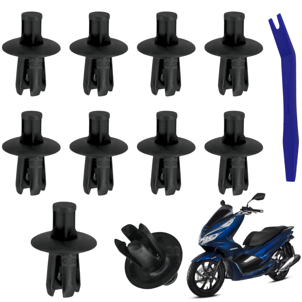Grampo Presilha Carenagem Kit 10 Para Honda CBR 500 GL1800 PCX SH150 SH300 2015 a 2020