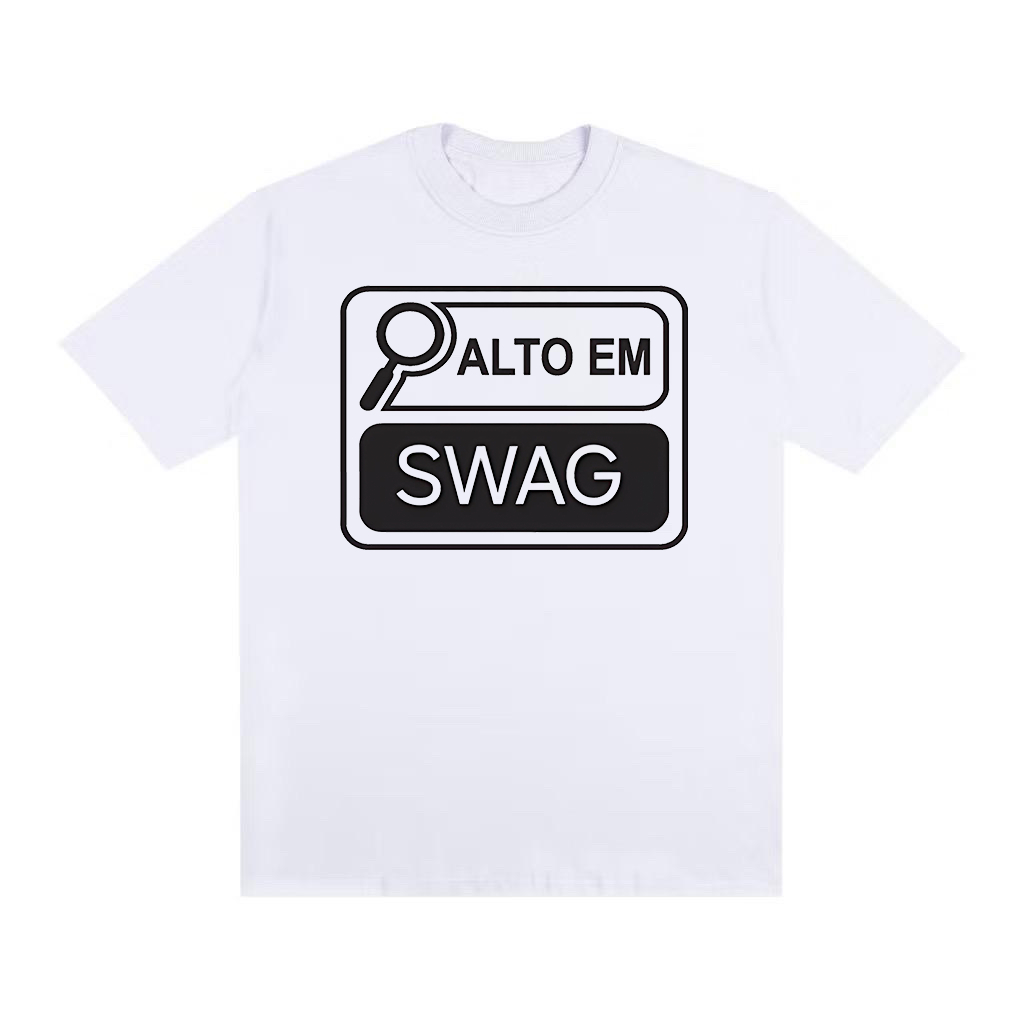 Camiseta Streetwear Camisa Oversized Over Estilosa "Alto Em Swag" Premium Swag Boy Gótica Alternativa Y2K