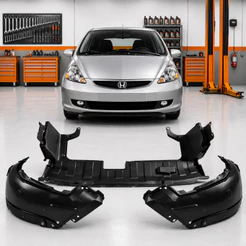 Par Parabarro Lameiro e Defletor Para Honda Fit 2003 A 2008