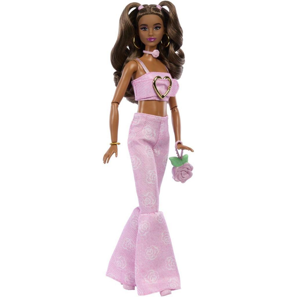 Boneca Colecionável Barbie Fashionista Deluxe Style Com Calça Jeans Flare Rosa - Mattel